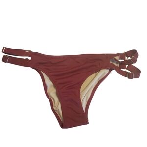 Free People We are HAH (Hot as Hell) Bikini Swimsuit Bottom Size XS Red